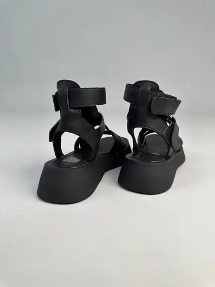 Босоножки женские кожаные черного цвета фото 14 — интернет-магазин Tapok