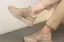 Кросівки жіночі шкіряні 4S 585631 Бежеві Фото 1
