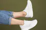 Кросівки жіночі шкіряні 4S 585720 Білі Фото 9