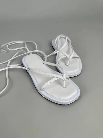 Босоножки женские кожаные белые фото 11 — интернет-магазин Tapok