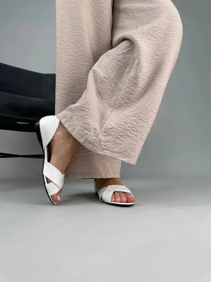 Балетки женские кожаные белого цвета фото 3 — интернет-магазин Tapok