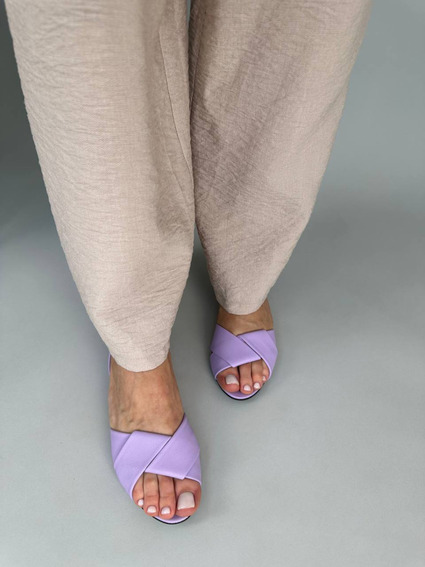 Балетки женские кожаные лилового цвета фото 3 — интернет-магазин Tapok
