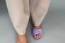 Балетки жіночі шкіряні фіолетового кольору Фото 3