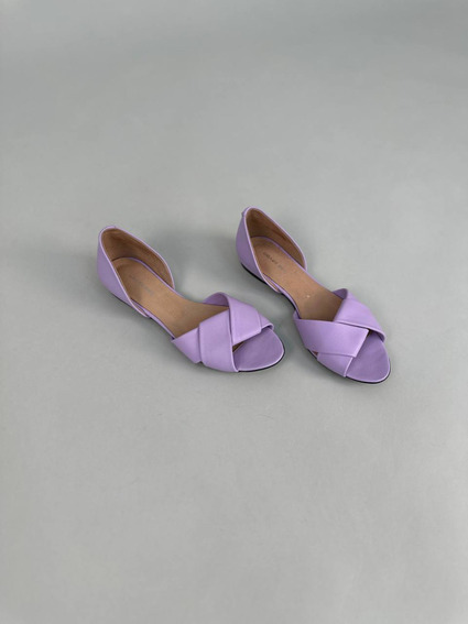 Балетки жіночі шкіряні фіолетового кольору фото 12 — інтернет-магазин Tapok