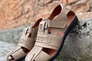 Мужские сандалии кожаные летние оливка Morethan Пр-1 Фото 1