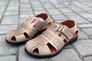 Мужские сандалии кожаные летние оливка Morethan Пр-1 Фото 2