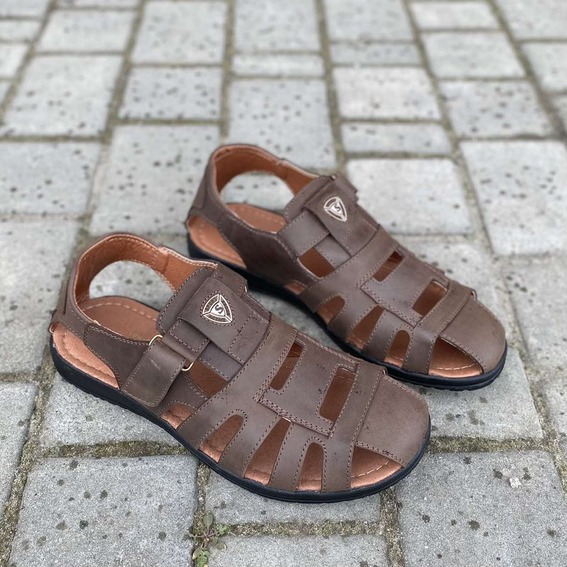 Мужские сандалии кожаные летние коричневые Morethan Пр-3 фото 2 — интернет-магазин Tapok