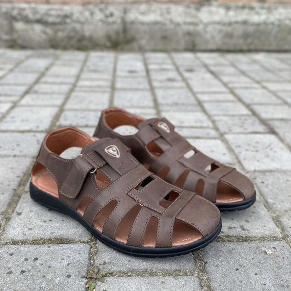 Чоловічі сандалі шкіряні літні коричневі Morethan Пр-3 фото 3 — інтернет-магазин Tapok