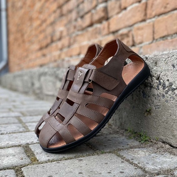 Чоловічі сандалі шкіряні літні коричневі Morethan Пр-3 фото 4 — інтернет-магазин Tapok