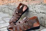 Мужские сандалии кожаные летние коричневые Morethan Пр-3 Фото 5
