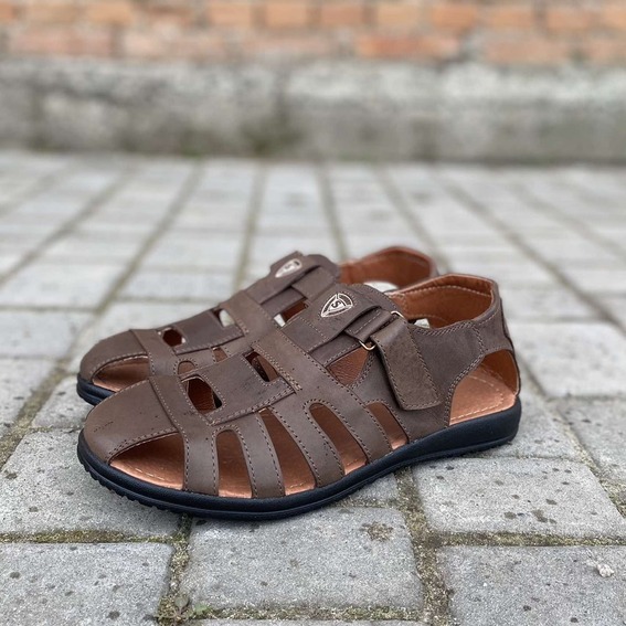 Мужские сандалии кожаные летние коричневые Morethan Пр-3 фото 6 — интернет-магазин Tapok