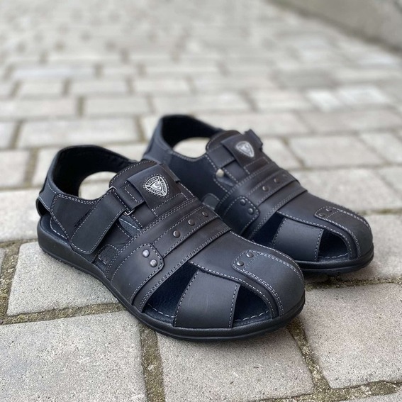 Мужские сандалии кожаные летние черные Morethan Пр-1 фото 2 — интернет-магазин Tapok
