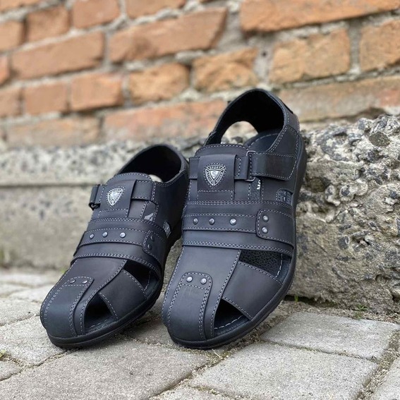 Мужские сандалии кожаные летние черные Morethan Пр-1 фото 3 — интернет-магазин Tapok