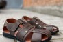 Чоловічі сандалі шкіряні літні коричневі Morethan Пр-1 Фото 2