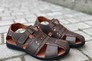 Чоловічі сандалі шкіряні літні коричневі Morethan Пр-1 Фото 3