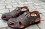 Чоловічі сандалі шкіряні літні коричневі Morethan Пр-1 Фото 4