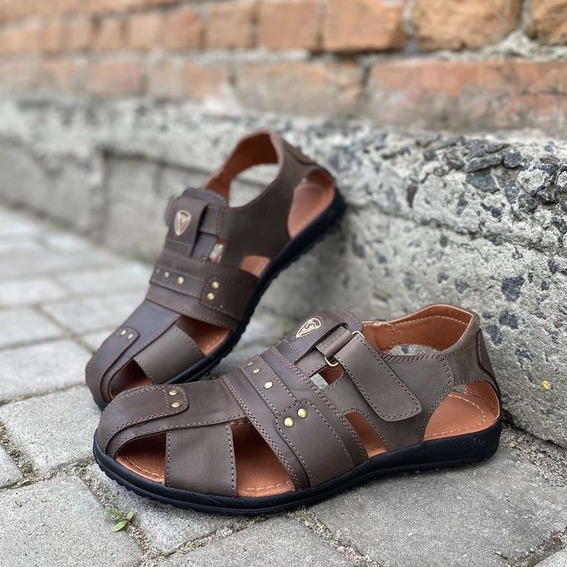 Мужские сандалии кожаные летние коричневые Morethan Пр-1 фото 5 — интернет-магазин Tapok
