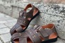 Мужские сандалии кожаные летние коричневые Morethan Пр-1 Фото 5