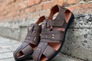 Мужские сандалии кожаные летние коричневые Morethan Пр-1 Фото 7