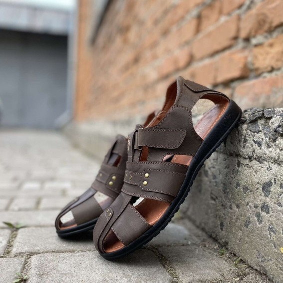 Чоловічі сандалі шкіряні літні коричневі Morethan Пр-1 фото 8 — інтернет-магазин Tapok