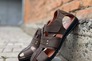 Мужские сандалии кожаные летние коричневые Morethan Пр-1 Фото 8
