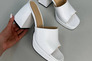 Шлепанцы женские кожаные белые на каблуке Фото 15