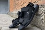 Мужские сандалии кожаные летние черные Caiman C-6 Фото 1