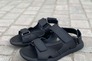 Мужские сандалии кожаные летние черные Caiman C-6 Фото 2