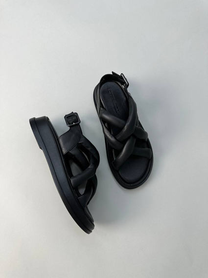 Босоножки женские кожаные черного цвета фото 14 — интернет-магазин Tapok