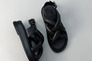 Босоножки женские кожаные черного цвета Фото 14