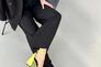 Босоножки женские кожаные салатовые на каблуке Фото 7