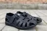 Мужские сандалии кожаные летние черные Morethan Пр-3 Фото 5