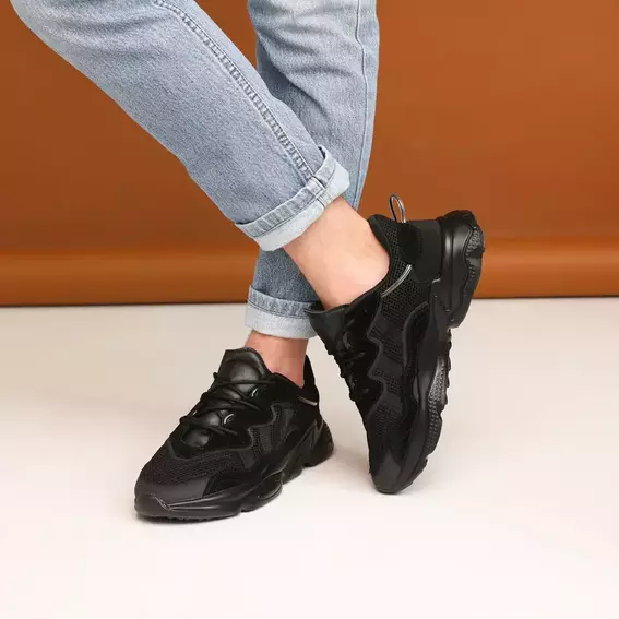 Кросівки чоловічі стильні 586025 Чорні фото 5 — інтернет-магазин Tapok
