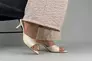 Шлепанцы женские кожаные молочные на каблуке Фото 5