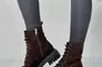 Ботинки женские замшевые шоколадного цвета демисезонные Фото 1