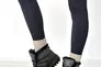 Ботинки женские кожа флотар цвета хаки с вставкой замши зимние Фото 7