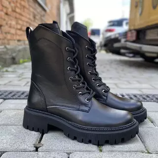 Женские ботинки кожаные зимние черные Vikont 31