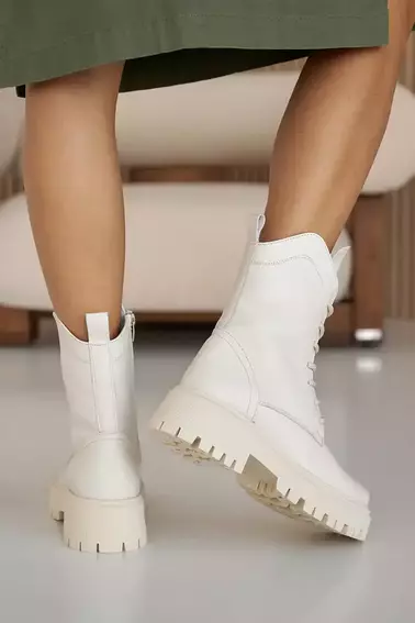 Жіночі черевики шкіряні зимові молочні Vikont 31 фото 15 — інтернет-магазин Tapok