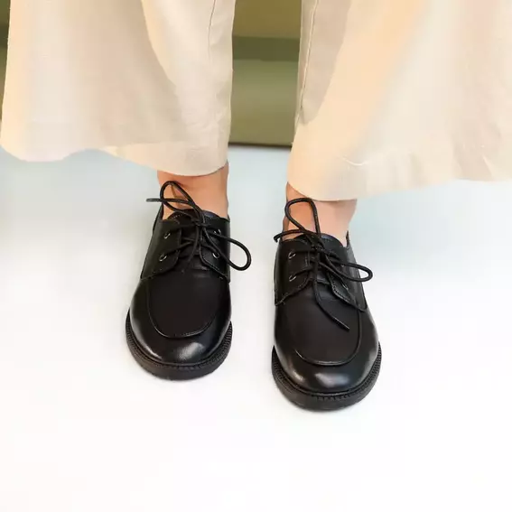 Туфлі жіночі шкіряні  586263 Чорні фото 7 — інтернет-магазин Tapok