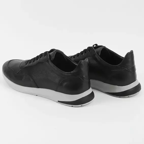Кросівки чоловічі чорний шкіряні 339898 Fashion фото 5 — інтернет-магазин Tapok