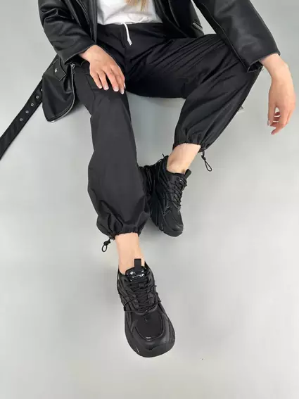 Кроссовки женские кожаные черные фото 5 — интернет-магазин Tapok