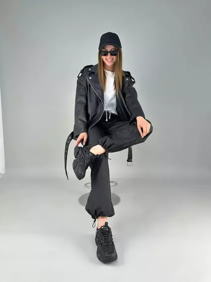 Кроссовки женские кожаные черные фото 7 — интернет-магазин Tapok
