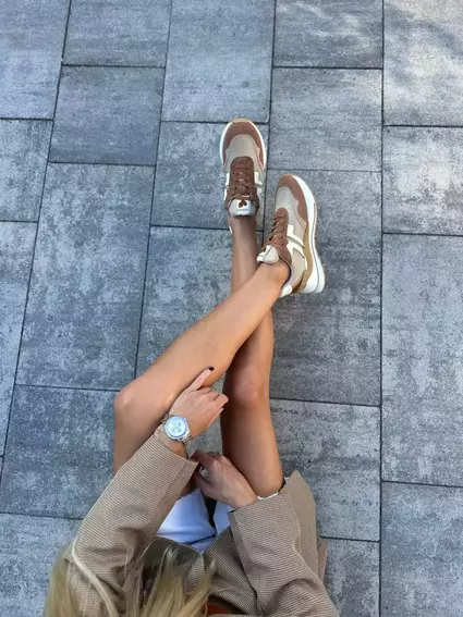 Кроссовки женские замшевые коричневые фото 19 — интернет-магазин Tapok