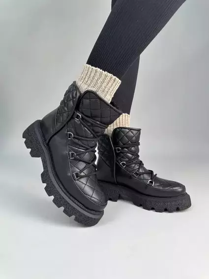 Ботинки женские кожаные черные зимние фото 1 — интернет-магазин Tapok