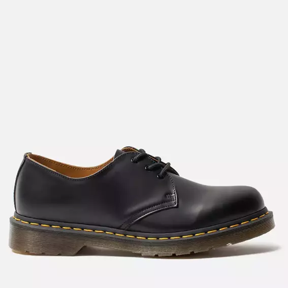 Мужские туфли Dr Martens 1461 — Black Smooth Черный фото 2 — интернет-магазин Tapok